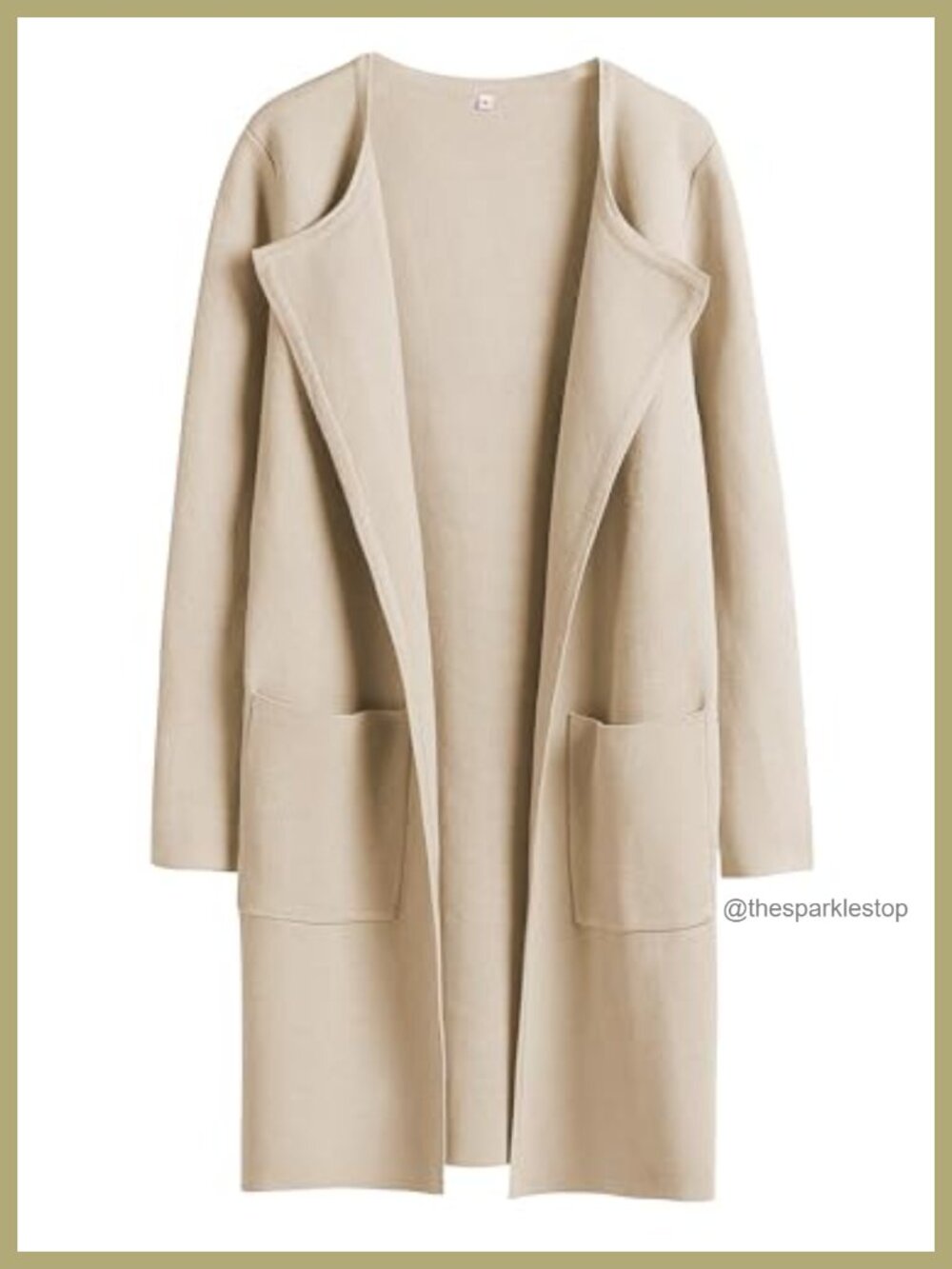 Open Front Cardigan Sweater with Pockets Knit Long Sleeve Relaxed Fit